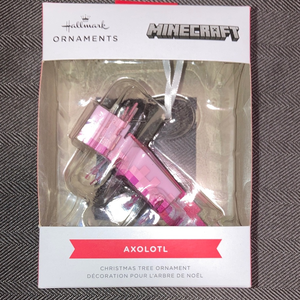 Hallmark Pink Minecraft Axolotl Ornament